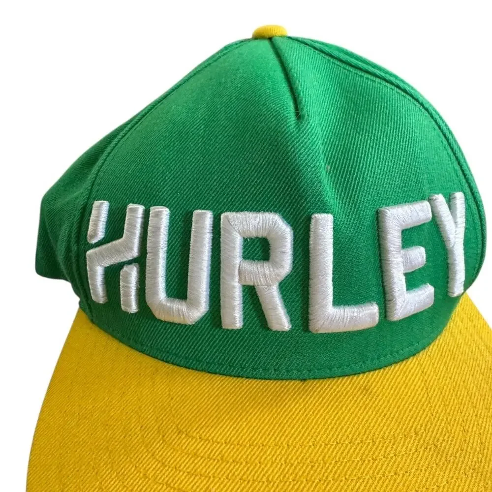 Hurley Classics Yupoong Brasil Brazil Flag Under Brim Ball Cap Wool Blend Green